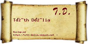 Tóth Dália névjegykártya